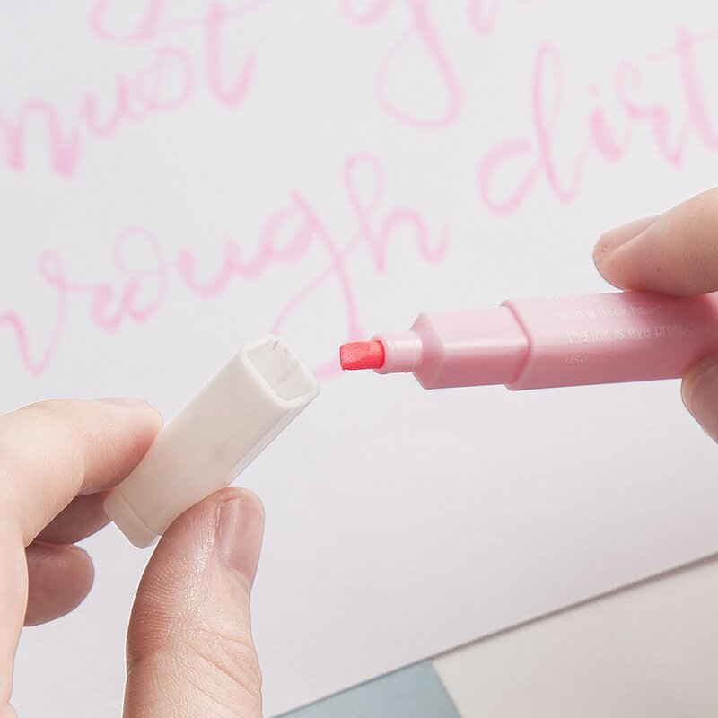 Highlighter Pen Supplier - Custom Double-Head Light-Colored