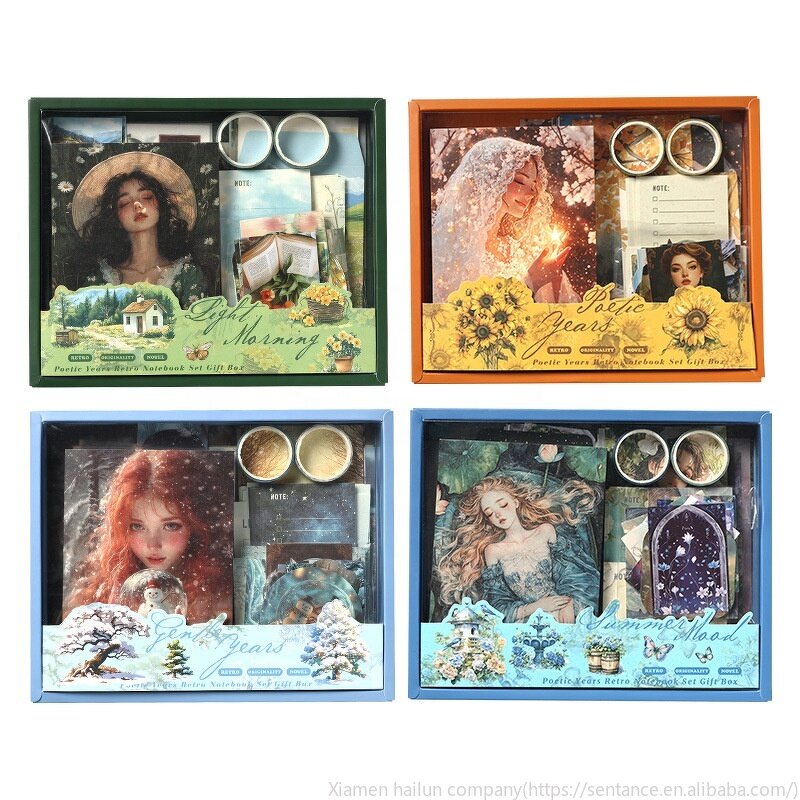 Stationery Set Supplier - Custom Poetic Years Retro 124 Pieces