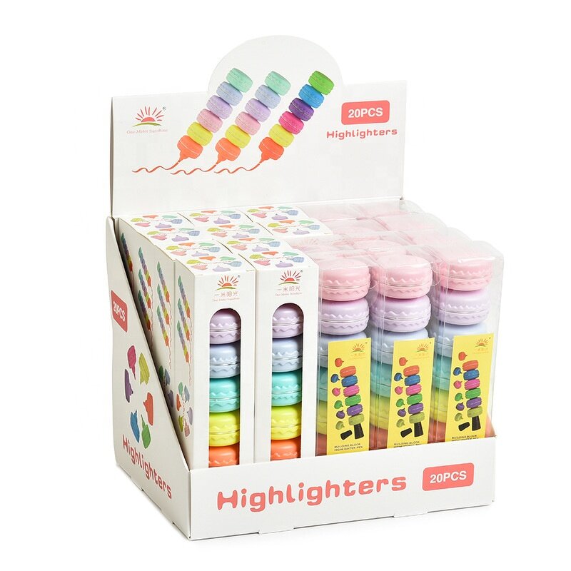 Highlighter Set Factory - Custom Macaron Soft Tip Round