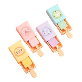 Retractable Eraser Factory - Cute Candy Macaron Children with Broom