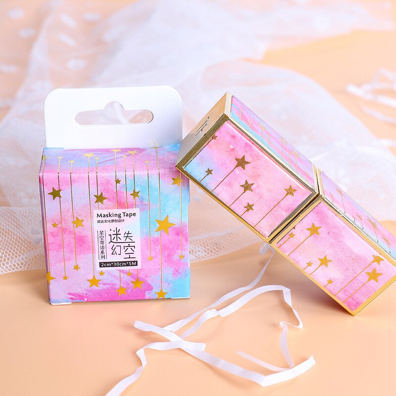 Washi Tapes Set Manufacturer - Cute Sky Stars Sakura 4 Rolls