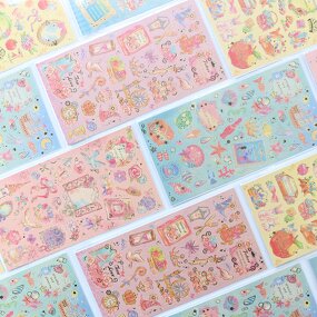 3D PVC Sticker Supplier - Creative Glitter School Girl Kids
