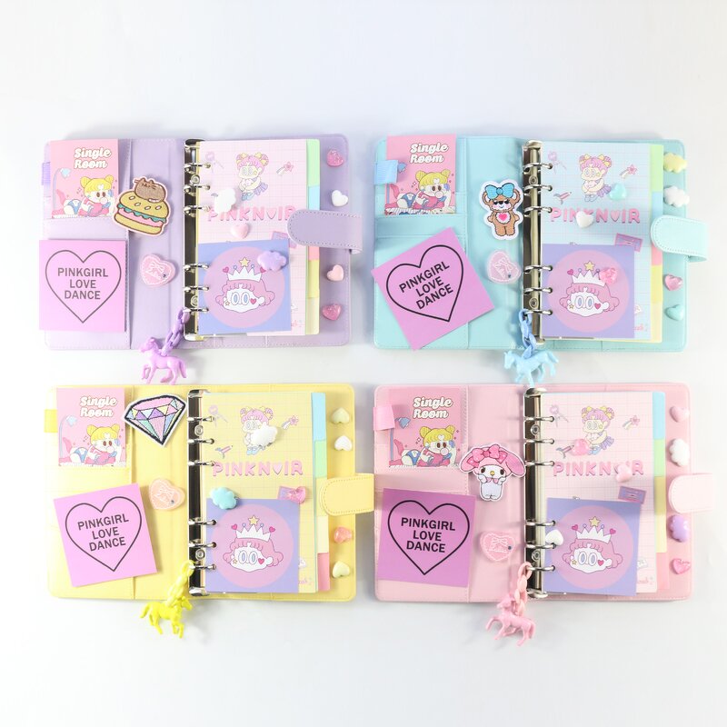 Leather Binder Manufacturer - Kawaii Korea 6 Rings A6