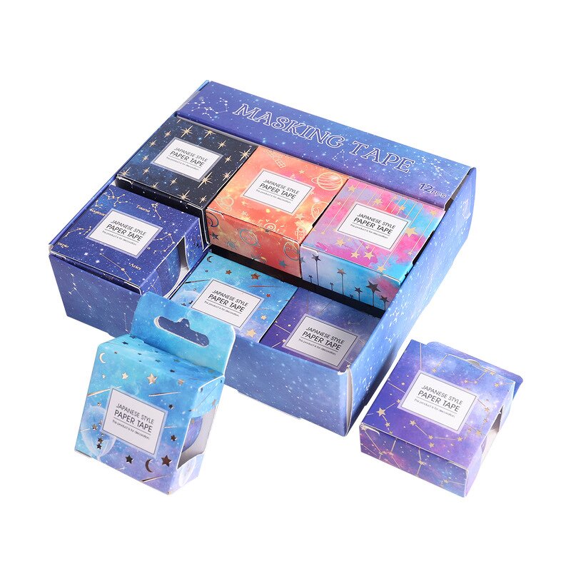 Washi Tapes Set Manufacturer - Cute Sky Stars Sakura 4 Rolls