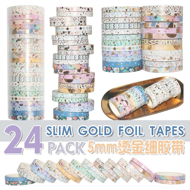 Washi Tape Sticker Factory - Creative New Black Bronzing Starry