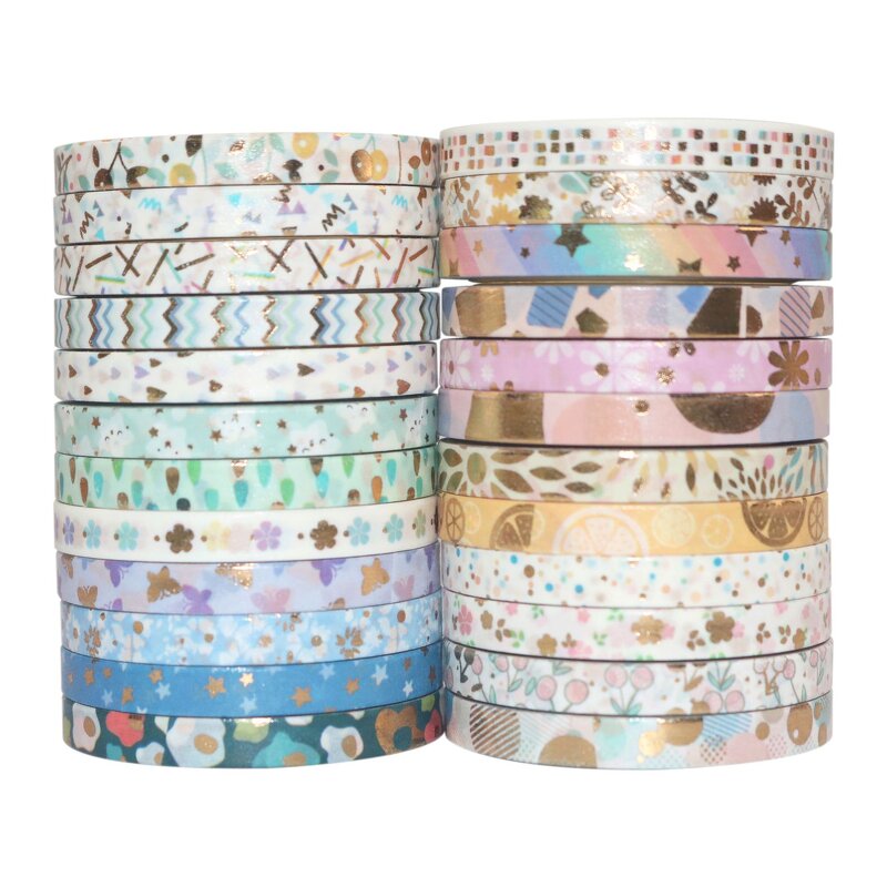Washi Tape Sticker Factory - Creative New Black Bronzing Starry
