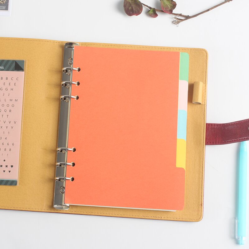 PVC Index Divider Factory - Cute Flower Pattern Today Weekly