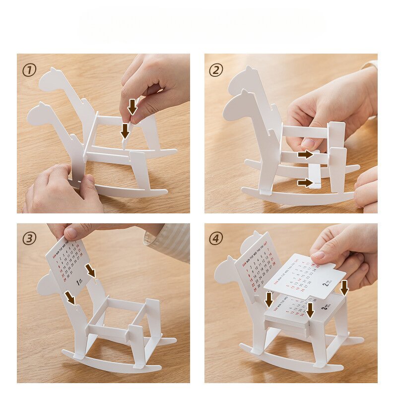 Desk Calendar Supplier - Custom 2025 Cartoon Trojan Horse DIY