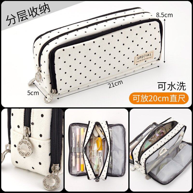 Four-layer Pencil Case Factory - Creative Korean Solid Color square
