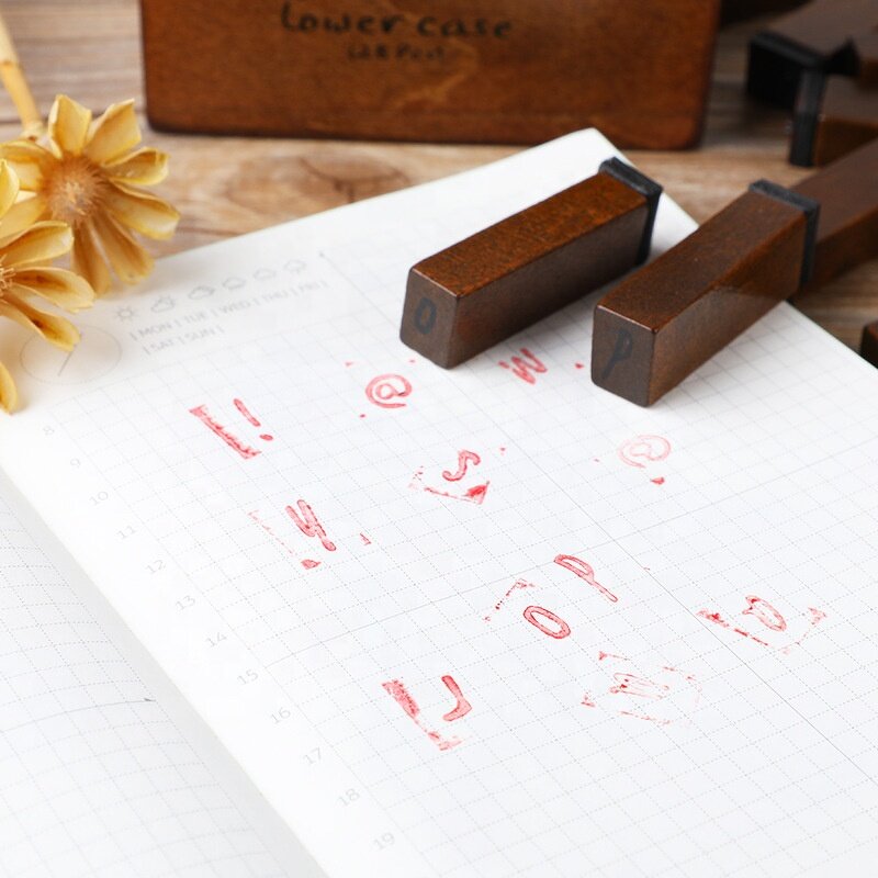 Wooden Stamp Set Supplier - Creative Cartoon Digital Letter 40