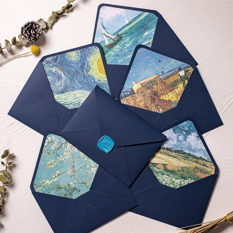 Wallet Envelope Supplier - Vintage Van Gogh Linen Pattern