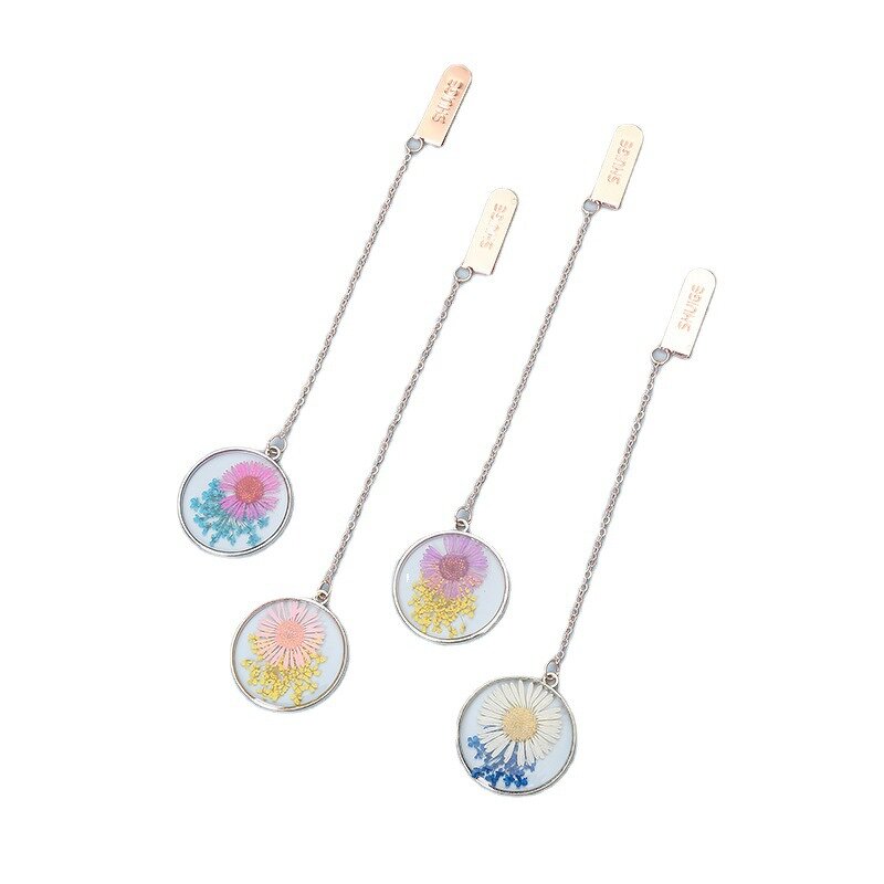 Metal Bookmark Supplier - Creative Dried Gypsophila Flower Retro