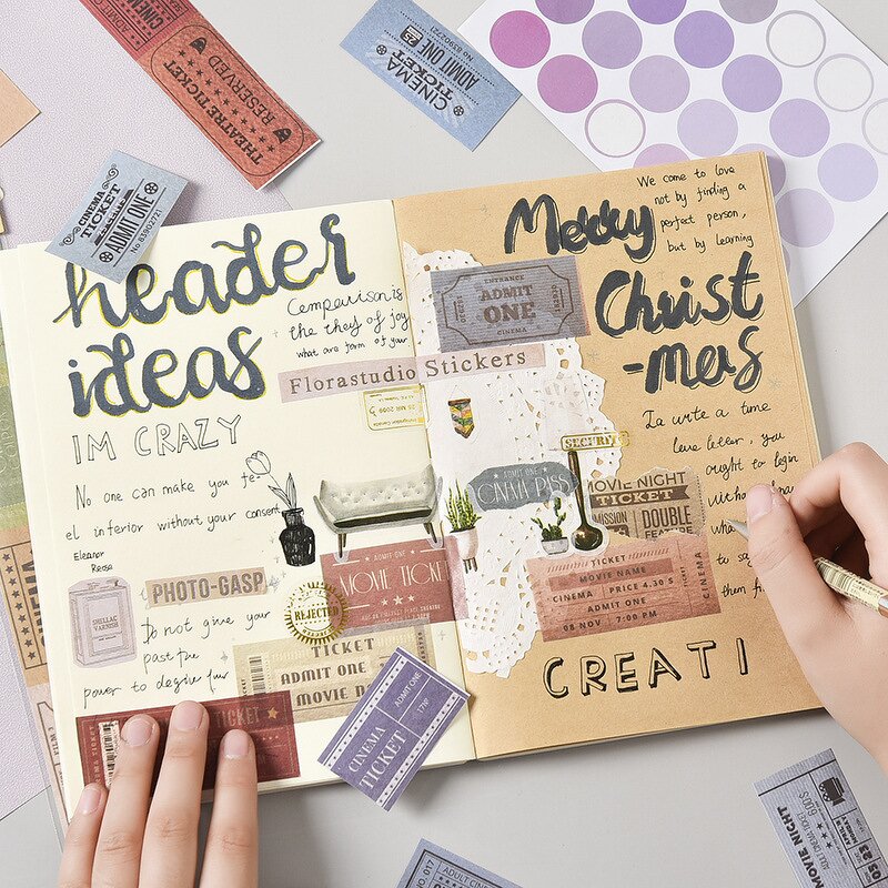 Decorative Stickers Set Supplier - Cute Van Gogh Scenery 50 Pcs