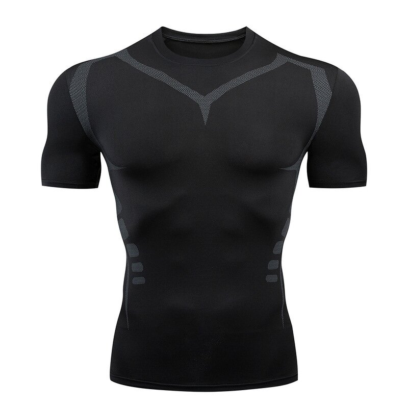 Sports Top Manufacturer - OEM/ODM Custom Men's Elastic Breathable Short-sleeve