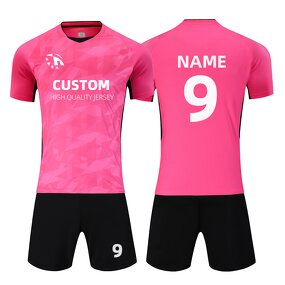 Soccer Training Suit Manufacturer - OEM/ODM Custom Pink Logo Embroidery Set