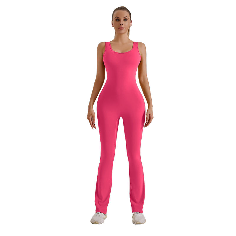 Yoga Jumpsuit Manufacturer - OEM/ODM Custom Hollowed Back Slim Fit Knitting