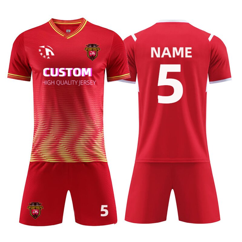 Soccer Jersey Manufacturer - OEM/ODM Custom Team Name Logo Printing V-neck
