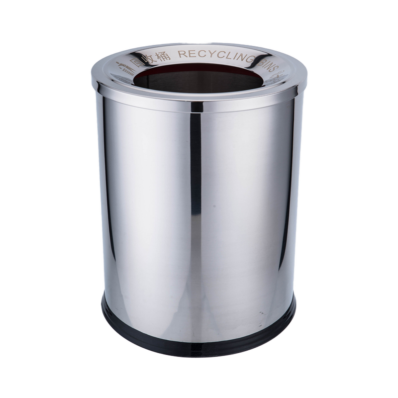 Waste Container Manufacturer - OEM/ODM Custom Silver Stainless Steel Bathroom