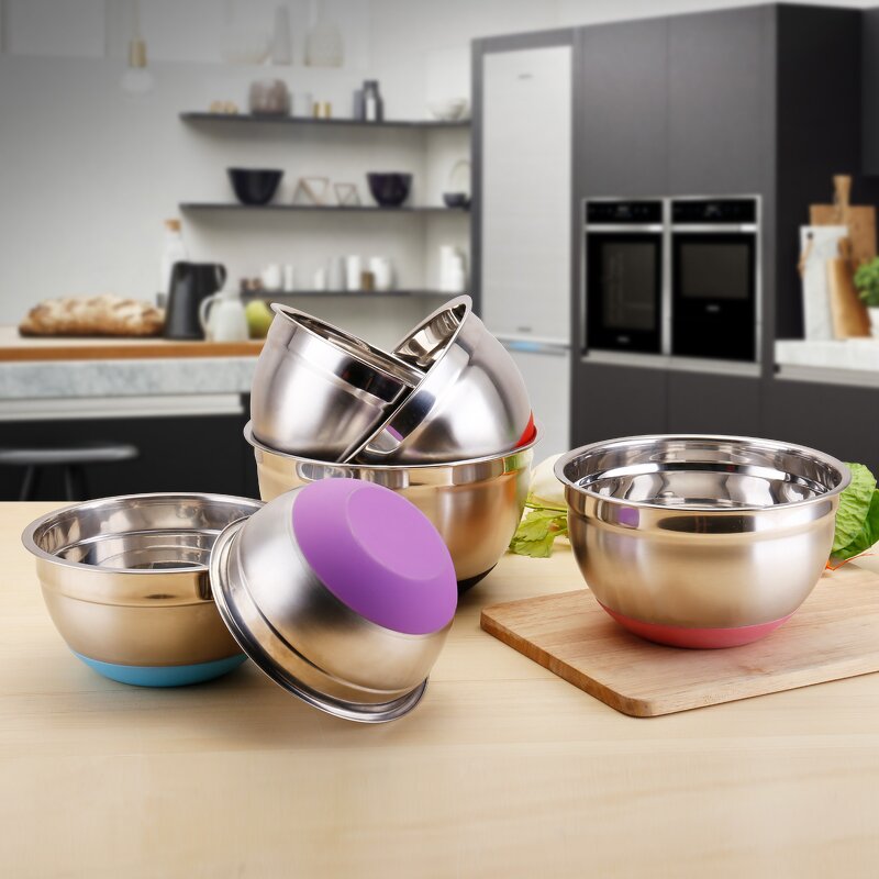 Salad Bowl Manufacturer - OEM/ODM Custom Kitchen Stainless Steel Mixing Bowl