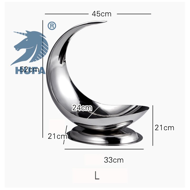 Fruit Tray Manufacturer - OEM/ODM Custom Luxury Mirror Plate Moon Tray