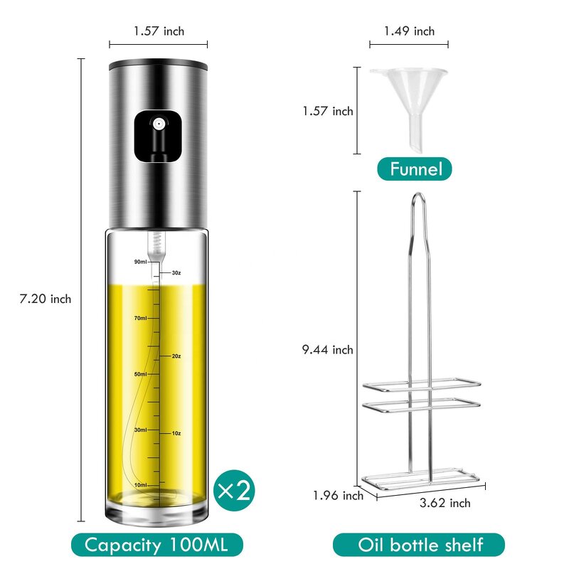 Olive Oil Spray Bottle Manufacturer - OEM/ODM Custom Stainless Steel Glass Spray
