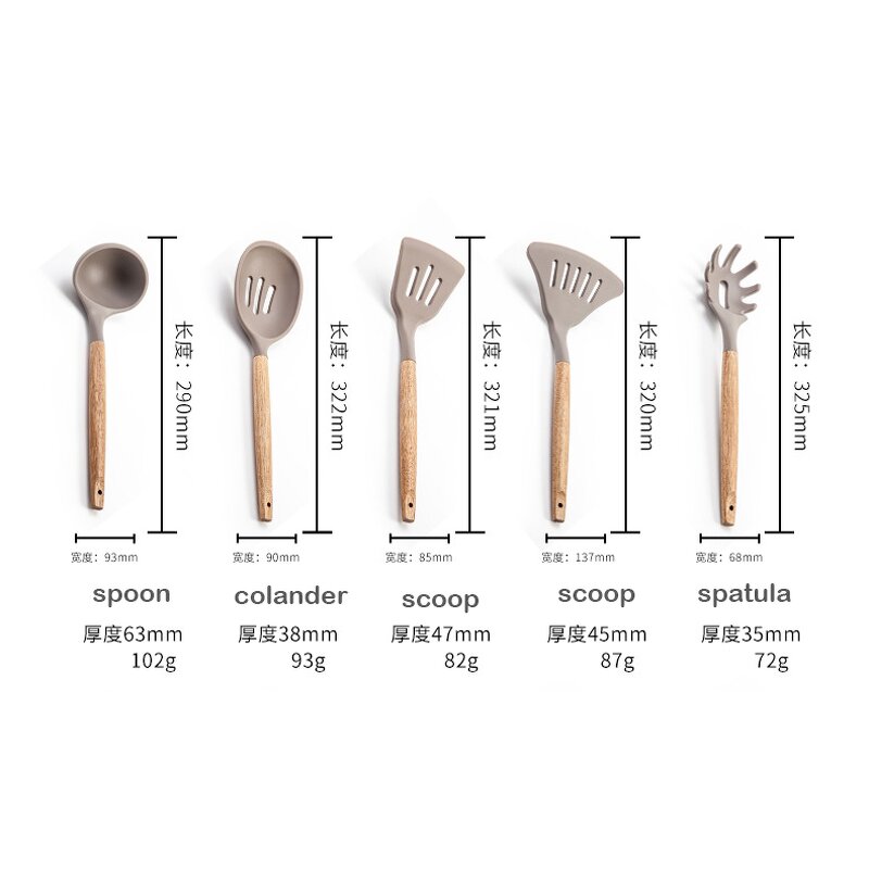 Kitchen Accessories Set Manufacturer - OEM/ODM Custom Eco-Friendly Silicone Utensils