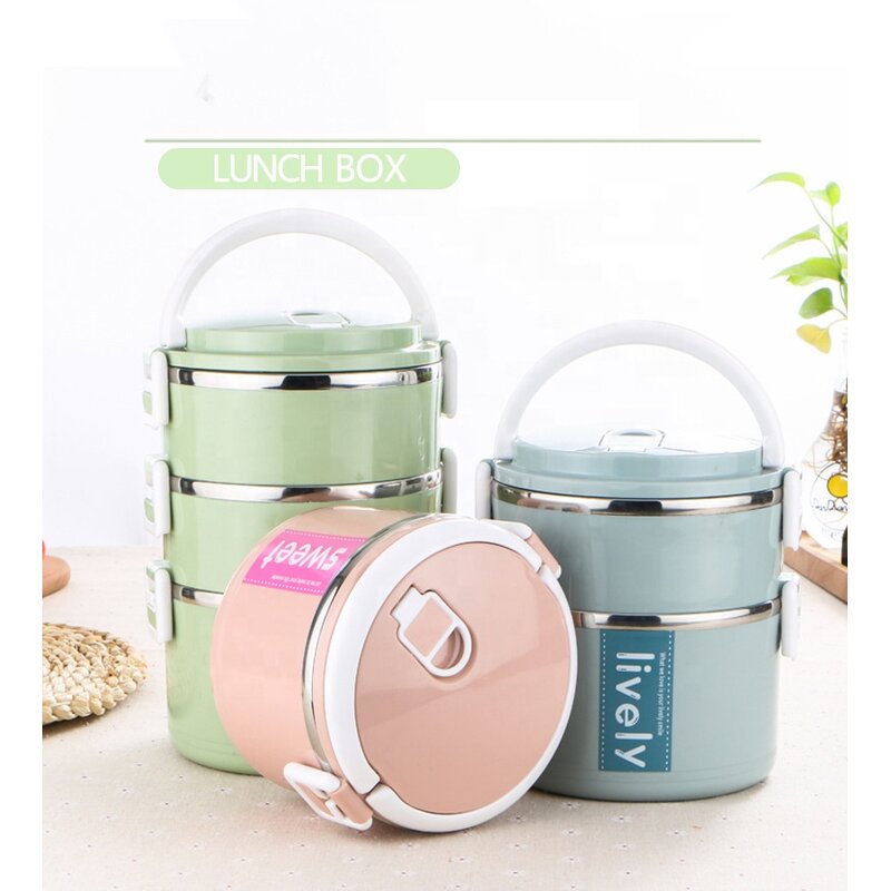 Tiffin Box Manufacturer - OEM/ODM Custom Round Stainless Steel Plastic Container