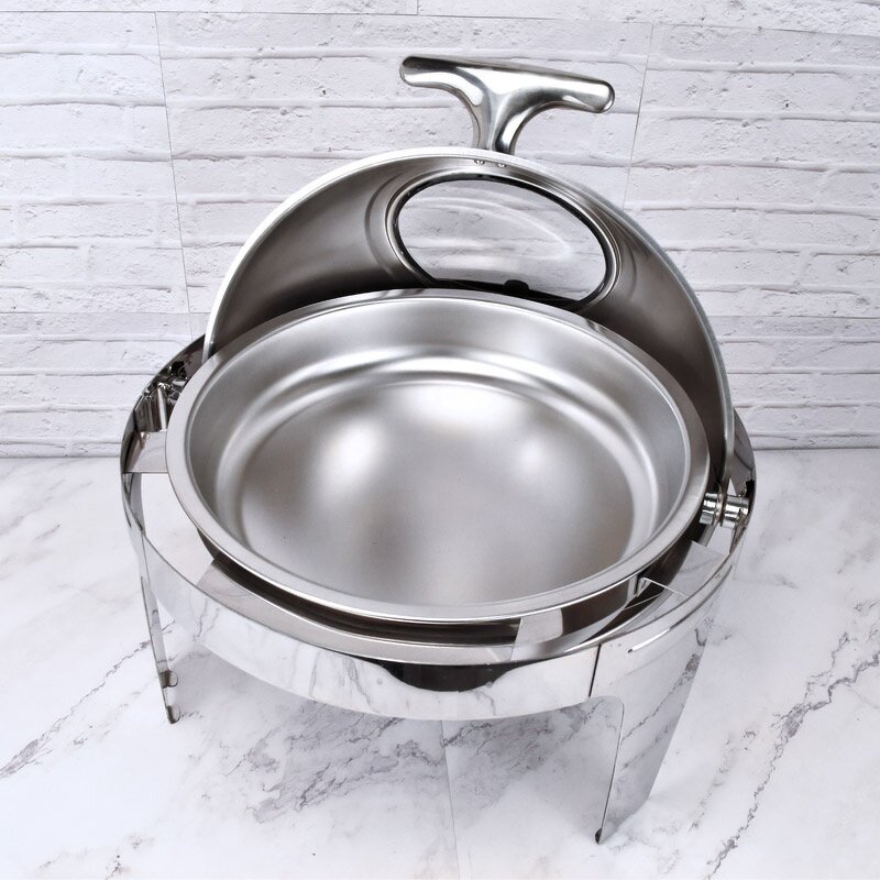 Chafing Dish Manufacturer - OEM/ODM Custom Round Roll Top Glass Lid Buffet