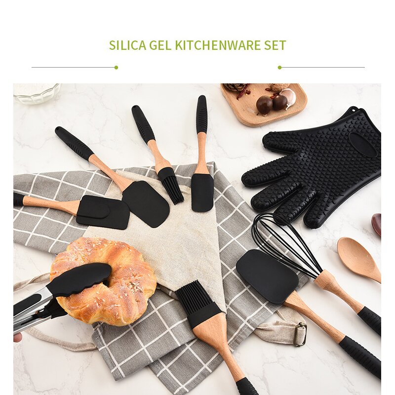 Kitchen Utensil Set Manufacturer - OEM/ODM Custom Eco-friendly Wooden Handle