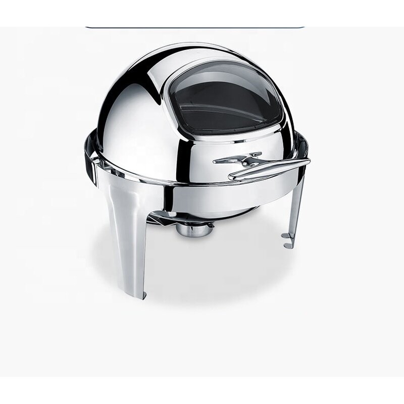 Chafing Dish Manufacturer - OEM/ODM Custom Round Roll Top Glass Lid Buffet