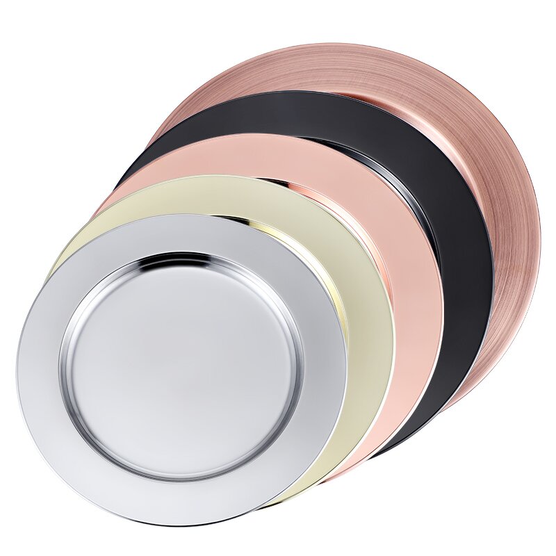 Charger Plate Manufacturer - OEM/ODM Custom Golden Stainless Steel Mirror Plate