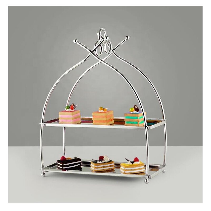 Fruit Plate Manufacturer - OEM/ODM Custom Party Birthday Double-layer Stand