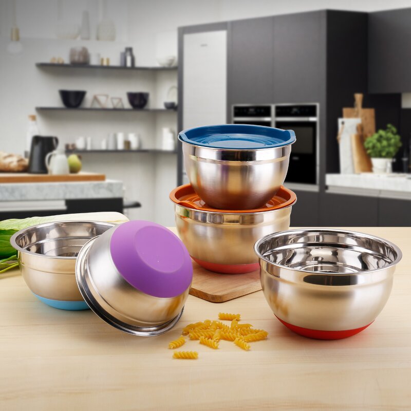 Salad Bowl Manufacturer - OEM/ODM Custom Kitchen Stainless Steel Mixing Bowl