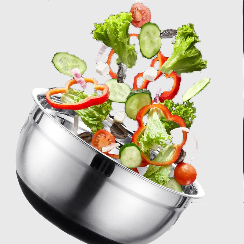 Salad Bowl Set Manufacturer - OEM/ODM Custom Non-slip Nesting Stainless Steel