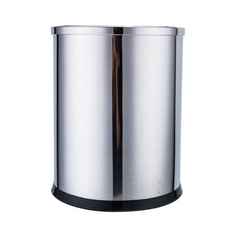 Waste Container Manufacturer - OEM/ODM Custom Silver Stainless Steel Bathroom