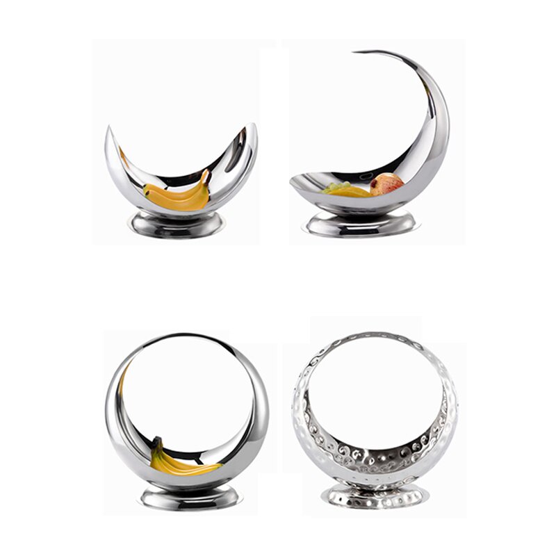 Fruit Tray Manufacturer - OEM/ODM Custom Luxury Mirror Plate Moon Tray