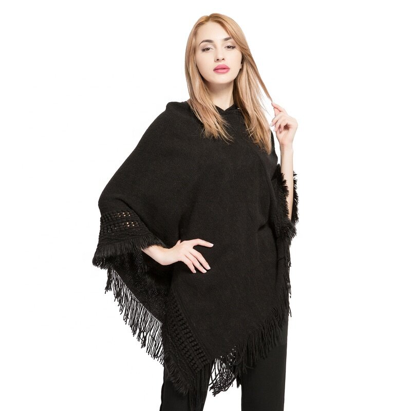 Cloak Manufacturer - OEM/ODM Custom Nordic Ethnic Thermal Knitted Poncho