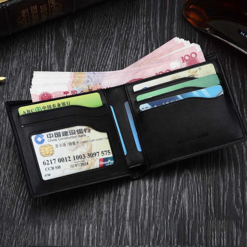 PU Wallet Manufacturer - OEM/ODM Custom Men's Vintage Trifold Clip Purse