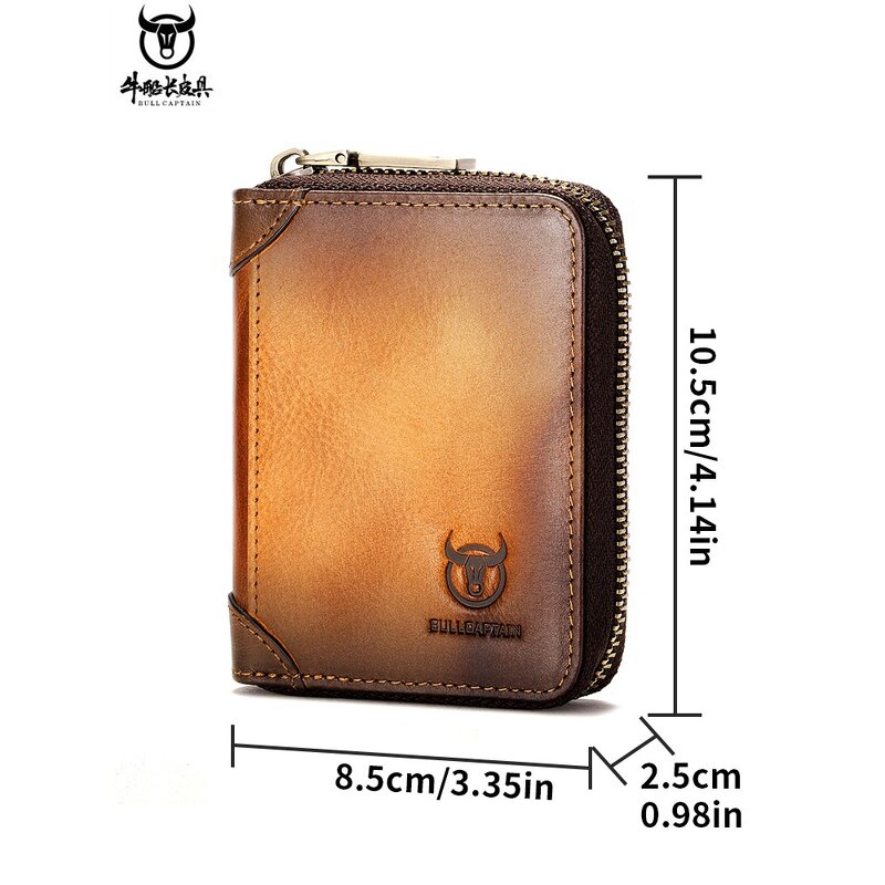 Wallet Manufacturer - OEM/ODM Custom Women's Genuine Leather Zipper Card Holder