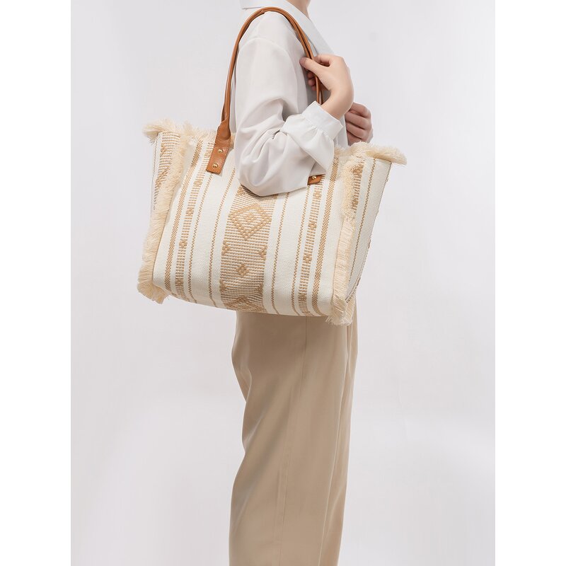Tote Bag Manufacturer - OEM/ODM Custom Women's Waterproof Canvas Tassel Bag