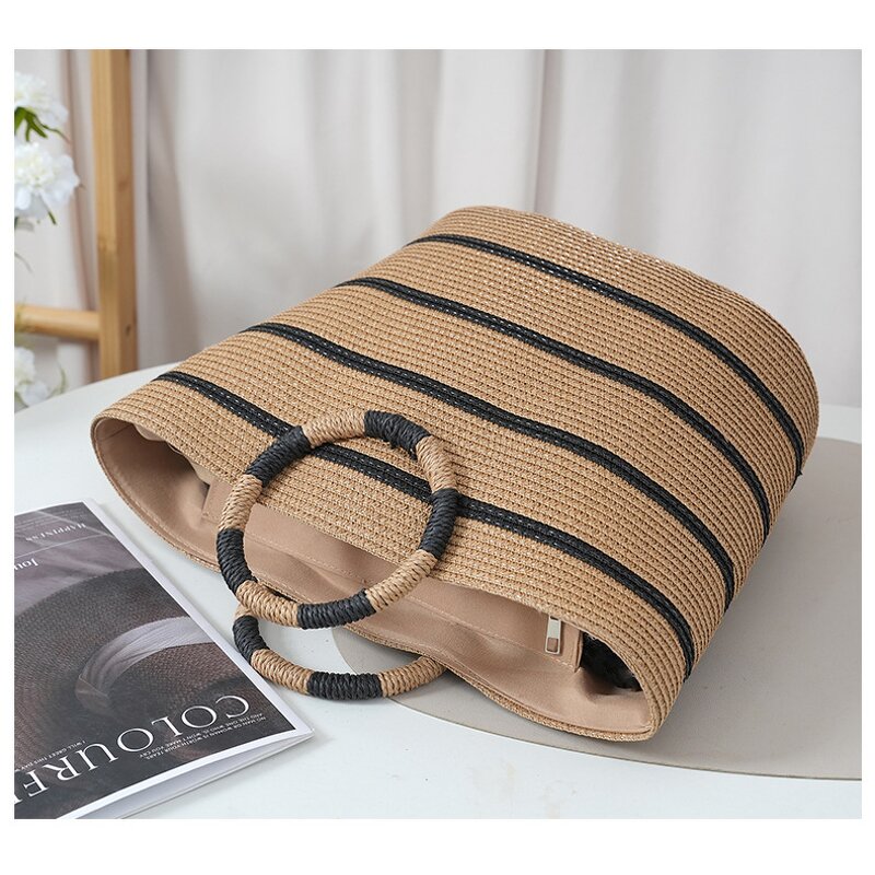 Straw Tote Bag Manufacturer - OEM/ODM Custom Ladies Hand-Woven Beach Bag