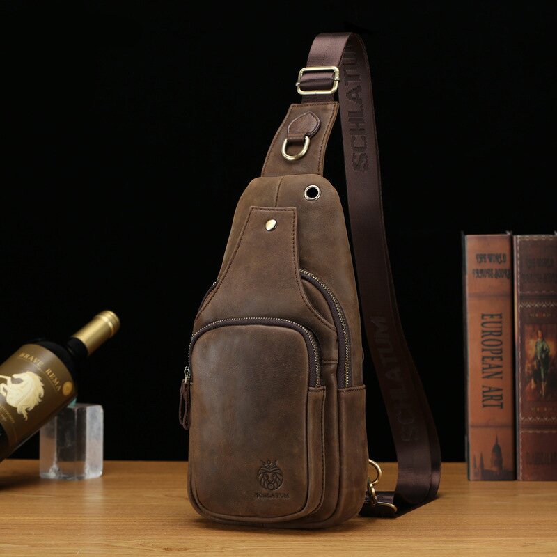 Sling Backpack Manufacturer - OEM/ODM Custom Leather Men's Travel Daypack