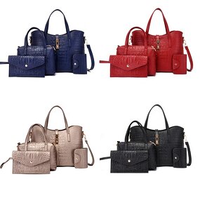 Handbag Set Manufacturer - OEM/ODM Custom Women's 4 Piece Tote Satchel Set