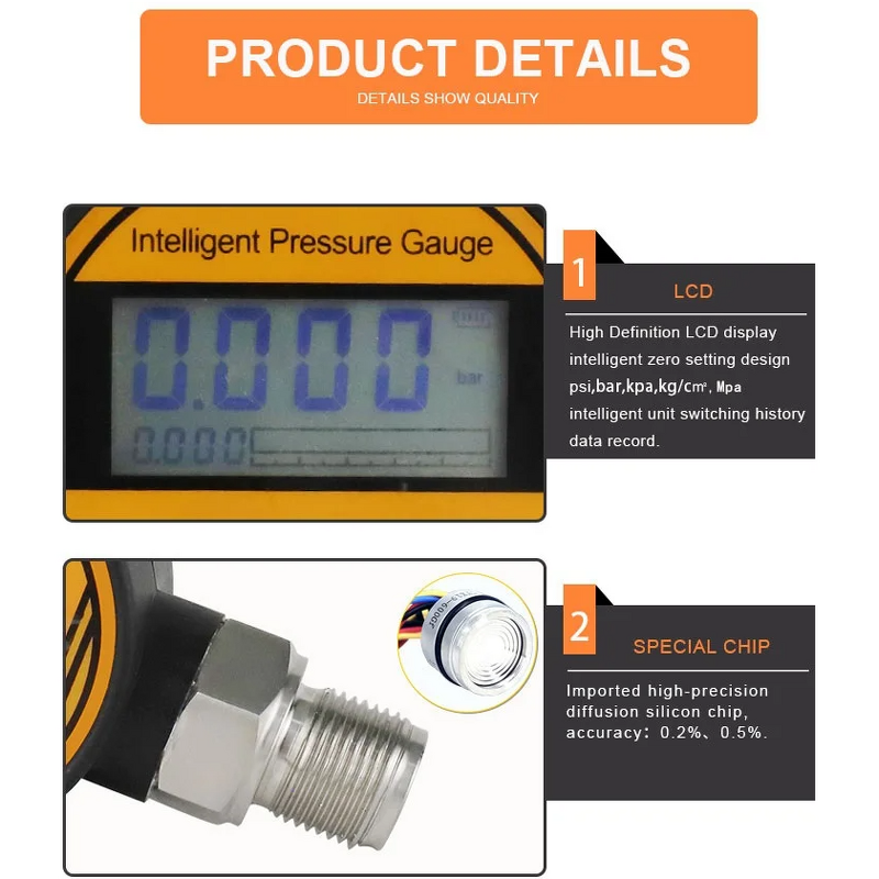 Digital Pressure Gauge Manufacturer - LCD Display Hydraulic Gauge