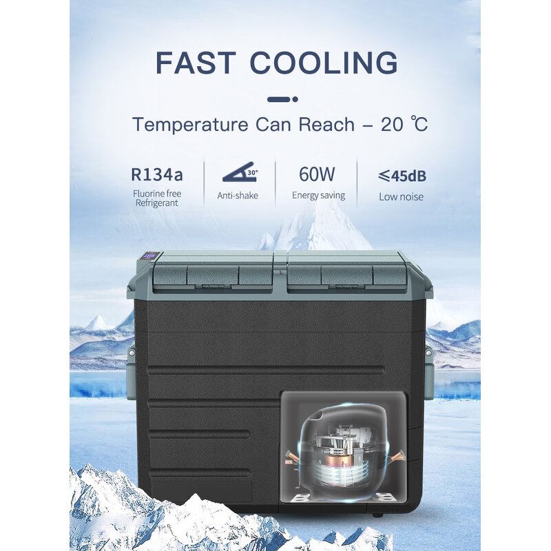 Portable Car Refrigerator Manufacturer - 40L Dual Control Colors
