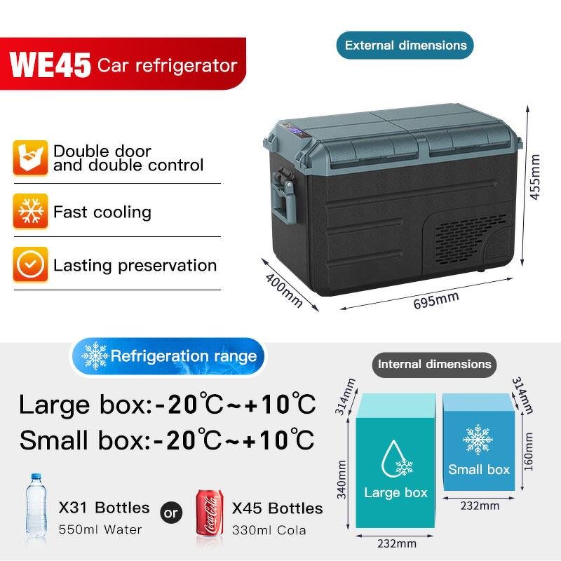 Portable Car Refrigerator Supplier - 60L Dual Display for Camping