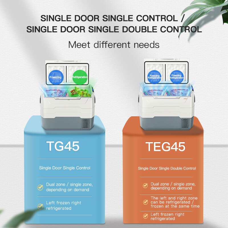 Portable Car Refrigerator Factory - 50L DC Compressor White Black