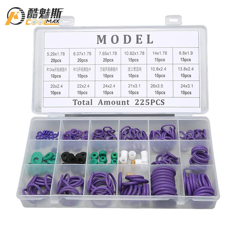 AC Compressor Seal Rings Kit Factory - 270pcs Purple NBR