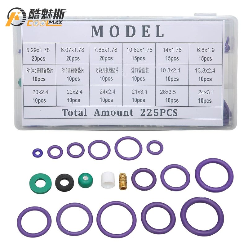 AC Compressor Seal Rings Kit Factory - 270pcs Purple NBR