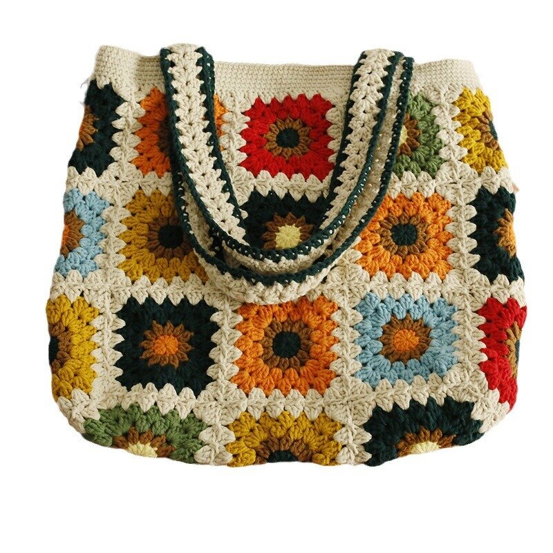 Crocheted Bag Manufacturer - OEM/ODM Custom Large Capacity Sunflower Bag